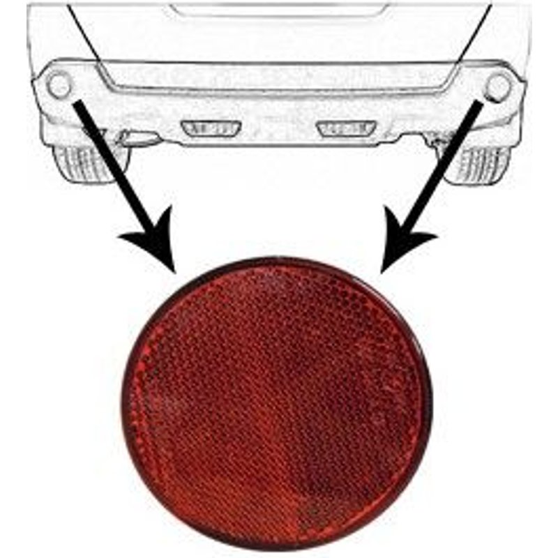 Réflecteur Rond Dans Pare-Chocs Arrière Pour Nissan Juke D'après Juil. 2014