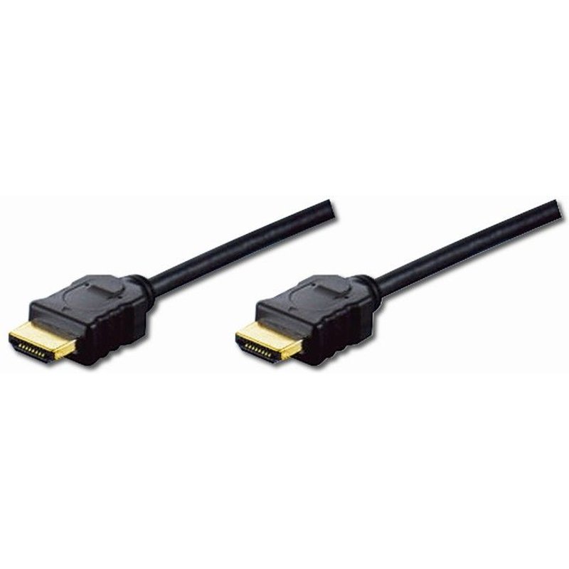 ASSMANN HDMI High Speed with Ethernet - Câble HDMI avec Ethernet - HDMI mâle pour HDMI mâle - 3 m - double blindage - noir