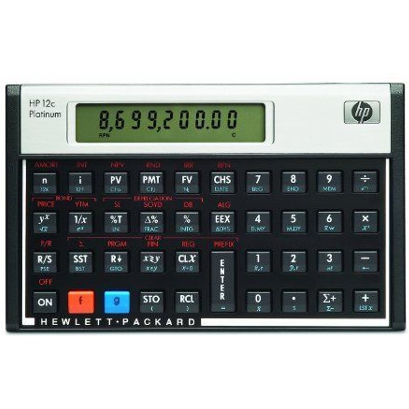 HP 12c Platinium Calculatrice Financière Noir