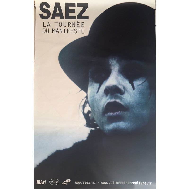 Saez - La Tournée Du Manifeste - Affiche / Poster Envoi En Tube - 77x117cm