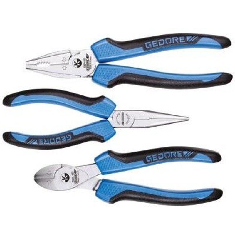 Gedore Jeu de pinces, 3 pièces - S 8003 JC