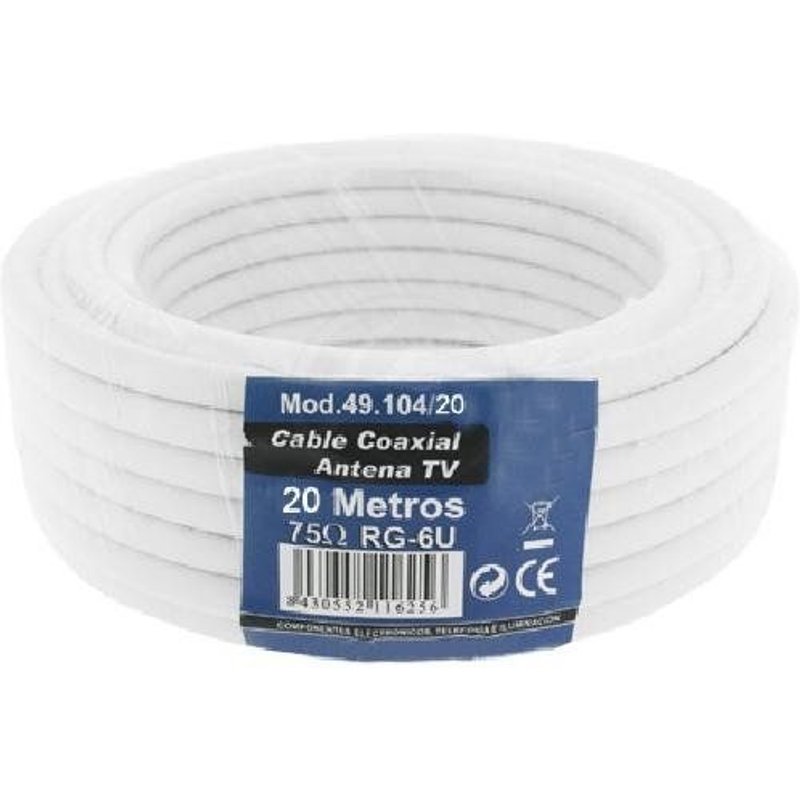 Cablematic - Câble coaxial d""antenne TV (20m)