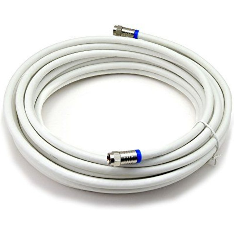 Satix Set pour Câble coaxial 2 fiches F à compression Triple blindage 120 dB 10 m