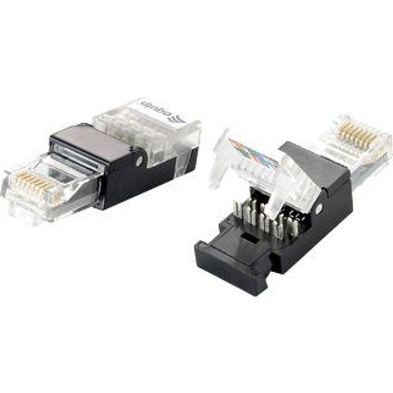 equip - Connecteur de réseau - RJ-45 (M) - CAT 6 - noir (pack de 2)