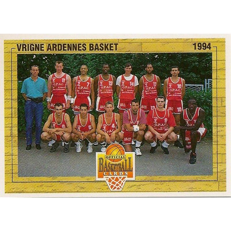 Carte Panini - Basketball 1994 - Vrigne Ardennes Basket - N° 154