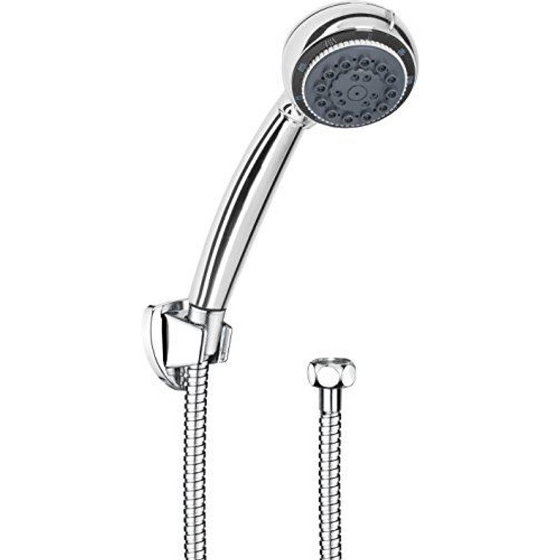 CON : P Carballo Set de douche, douchette, 8 types de jet, diamètre 85 mm avec fonction anti-calcaire, Tuyau de douche, métal, 1/2 ""X 150 cm, support mural, 1 pièce, chrome, sa330695
