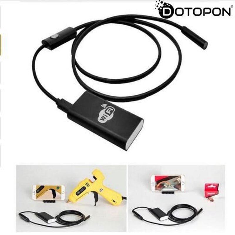 Endoscope WIFI Inspection Micro Caméra Mini Caméra Pour Android IOS 2 M 5.5mm Dotopon