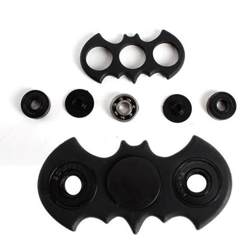 Mini Toupie Gyro Noir Forme Chauve-Souris Hand Spinner Edc Fidget Jouet Gyro