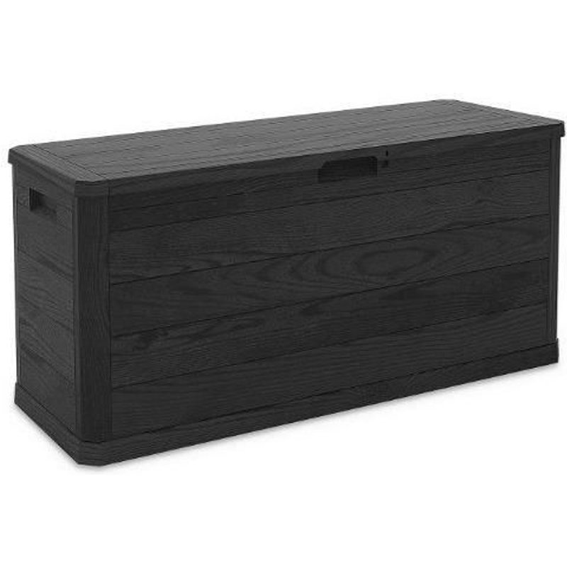 TOOMAX Coffre de rangement aspect bois - 280L - Gris