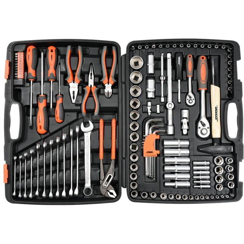 Sthor Kit d'outils métalliques 122 pièces