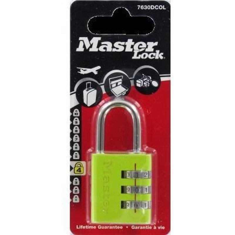 Cadenas a combinaison aluminium couleur 30 mm