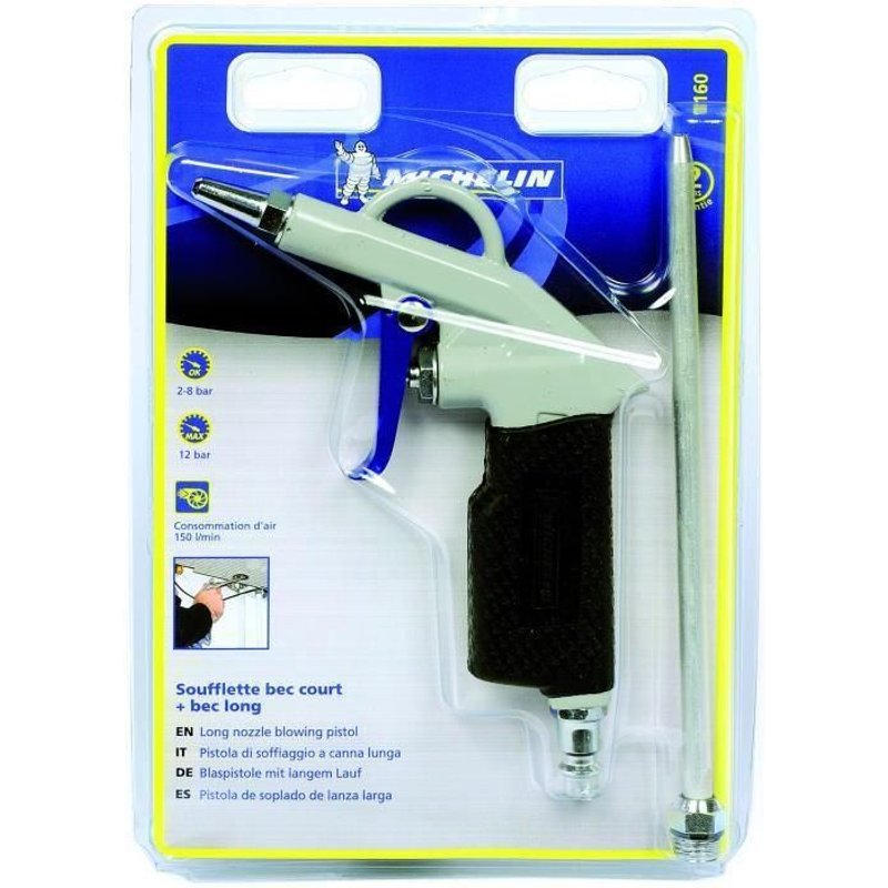 MICHELIN Soufflette Bec Court + Bec Long 2 En 1 Blister