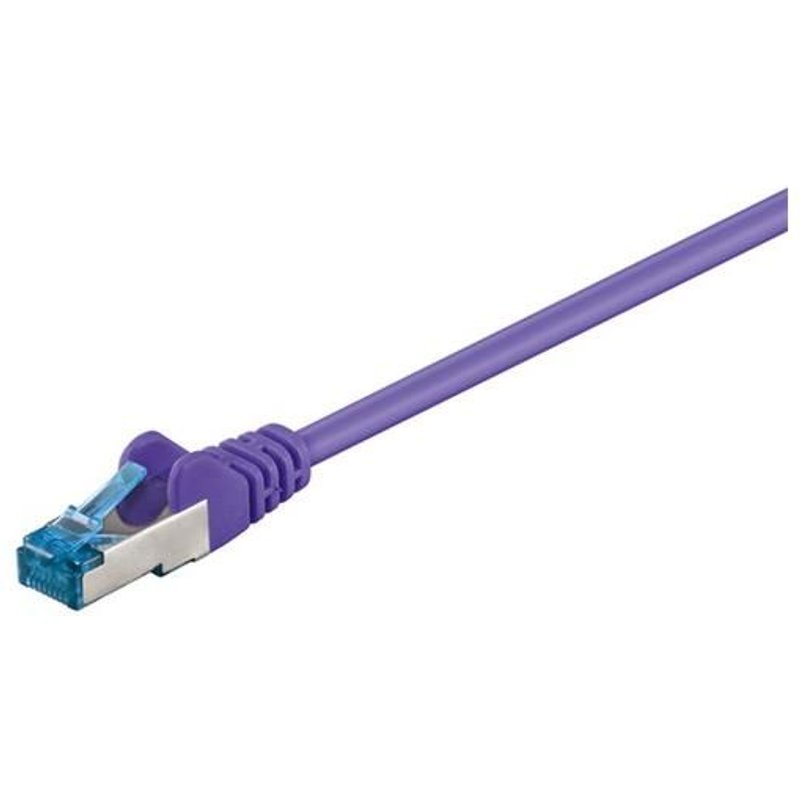 Goobay câble patch ethernet RJ45 Cat. 6a S/FTP (PiMF) violet 0.25 m