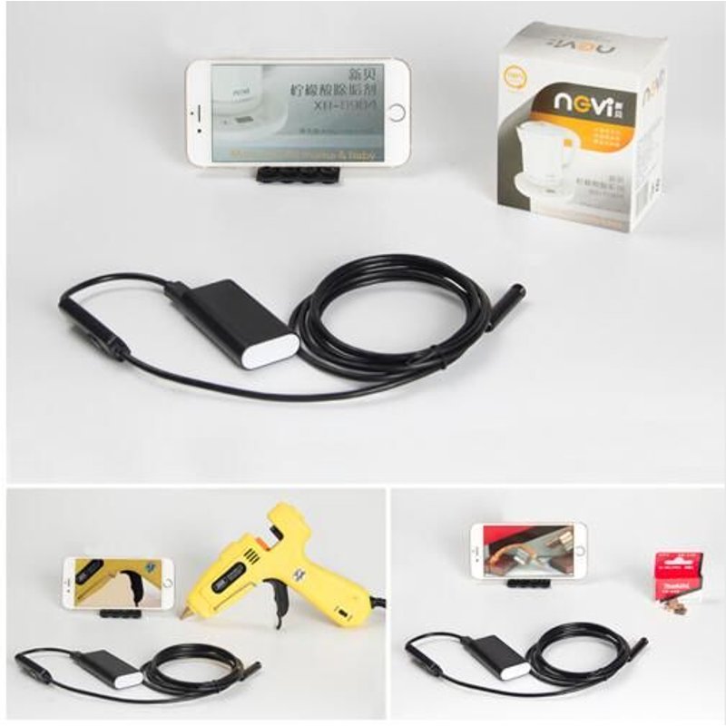 Caméra HD Wifi Endoscope Serpent Tube USB Tuyau D'inspection Endoscope Android 2m 8mm