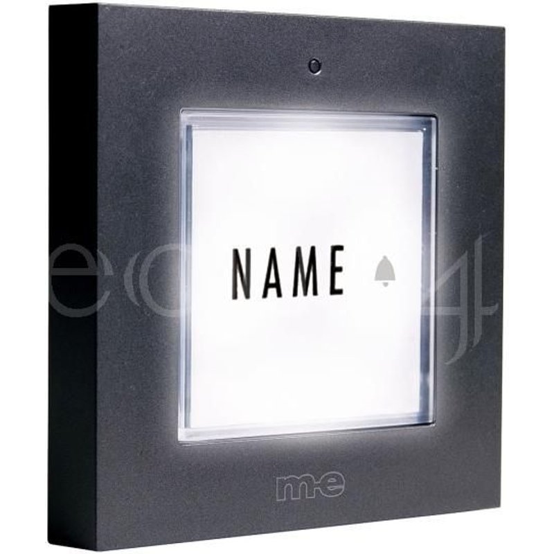 Bouton sonnette, maison individuelle, LED anthracite