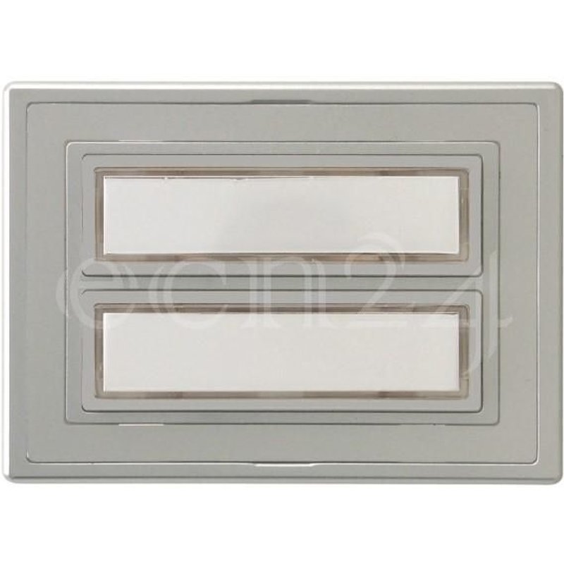 Double bouton sonnette éclairé apparent, argenté