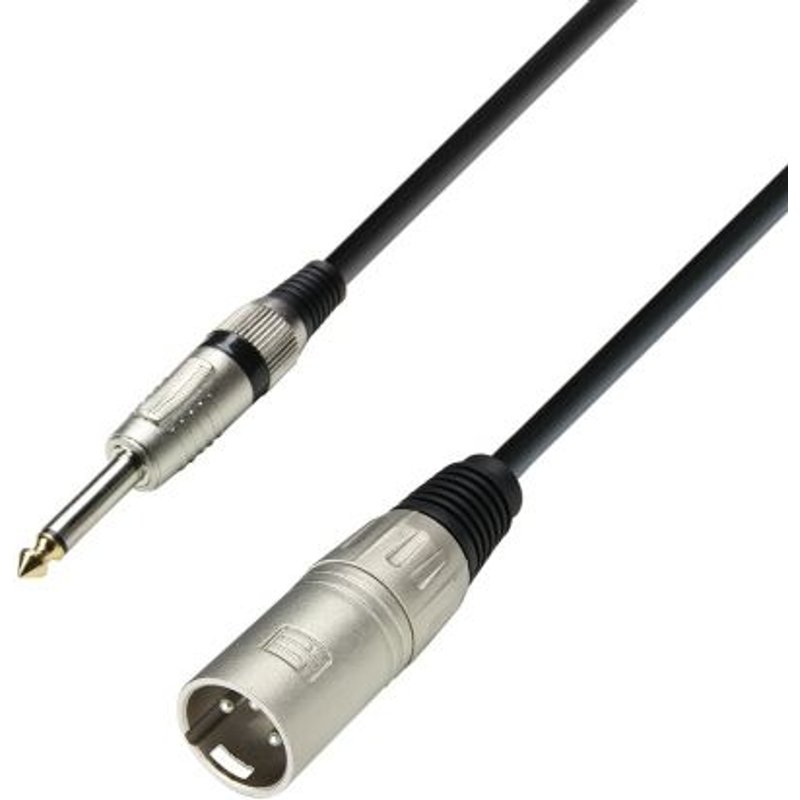 Adam Hall - K3MMP0100 - Câble Micro XLR mâle vers Jack 6,35 mm mono - 1.00 m