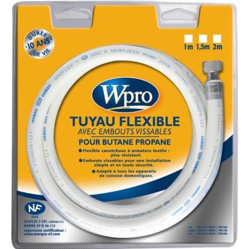 VISSINOX TBV150 + Gaz Butane propane - durée de vie illimitée - 1.51 - raccord tournant 360°