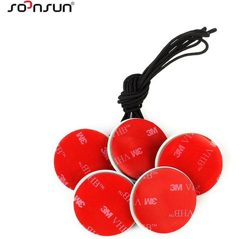 YOINS® 5pcs / lot GoPro Safety Insurance Tether Straps avec 3M Sticker Kit de montage pour Go Pro Hero 4 3+ 3 2 1 SJ4000 Camera