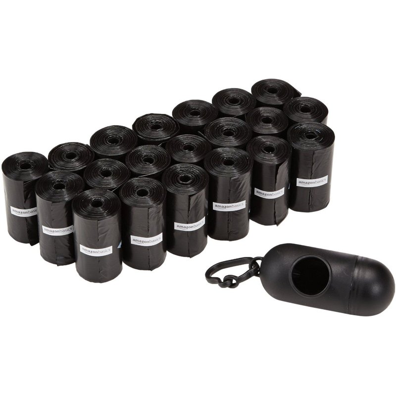 Basics Lot De 300 Sacs À Déjections Canines Avec Distributeur Et Clip Pour Laisse