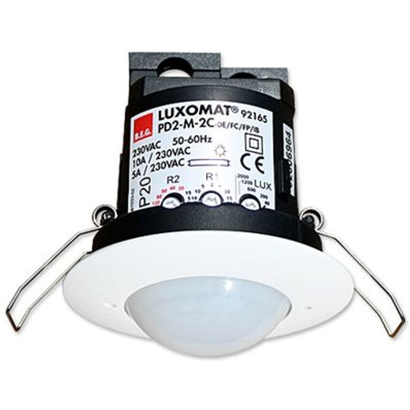 Beg Luxomat 92165 - Détecteur de présence à télécommande PD2-M-2C-FP Faux Plafond Blanc