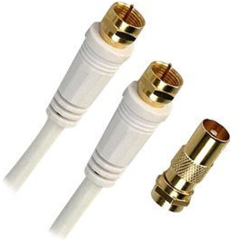 APM - Kit de câble RF - 10 m - coaxial - blanc - rond
