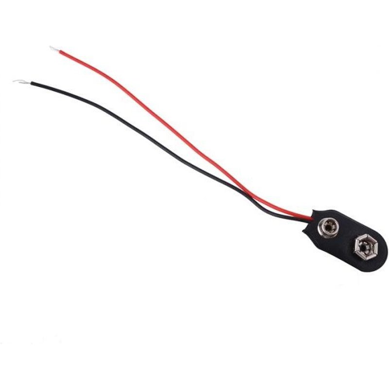 Câble Fil Cordon Connecteur Adaptateur Filaire pour Pile 9V 6F22 / 6LR61