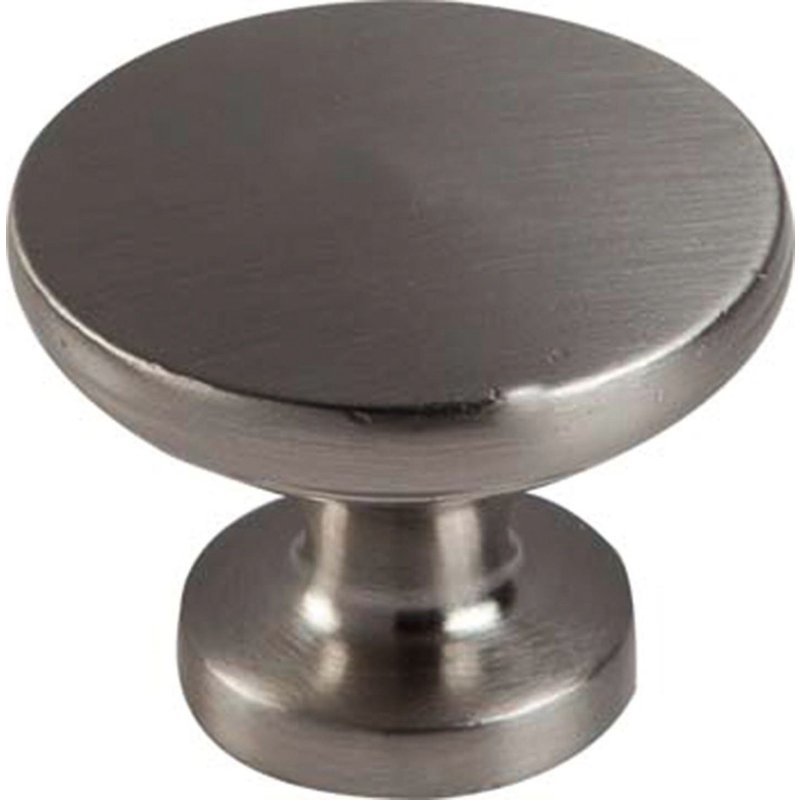 Bouton plat nickel satiné Shepherd - Diamètre 30 mm - Vendu par 1