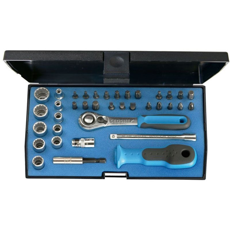 Gedore Steckschlüsselsatz metrisch 1/4 (6.3 mm) 37teilig 1822373