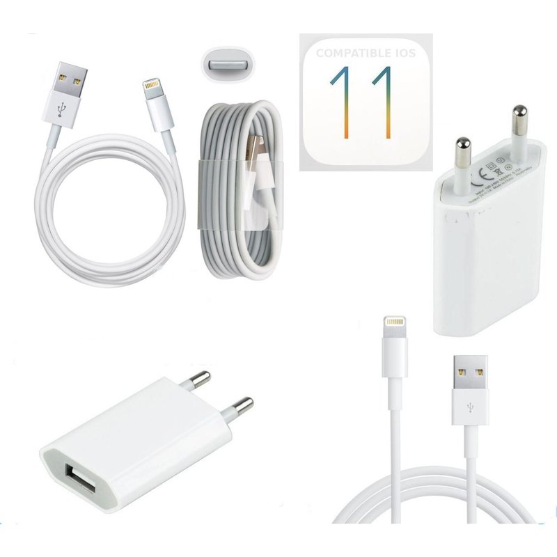 Chargeur Secteur + Cable Usb Pour Iphone 7 / 7plus / 8 / 8plus Couleur :