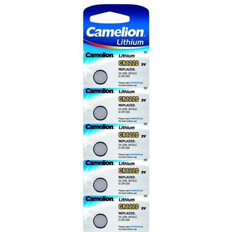 CAMELION - Lot de 5 piles lithium CR1220