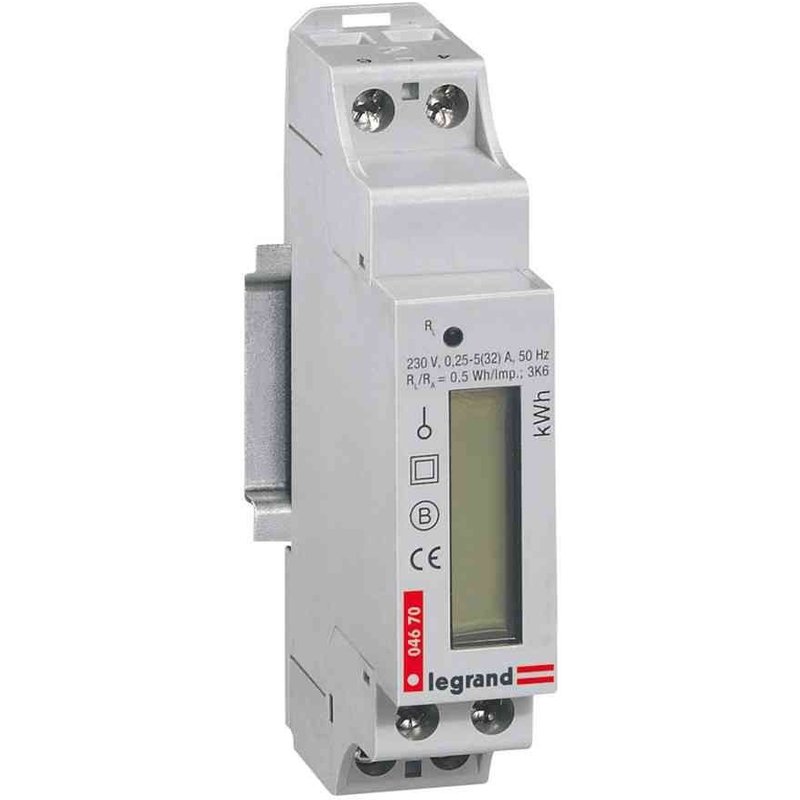 COMPTEUR D'ÉNERGIE MONOPHASÉ EMDX³ NON MID RACCDT DIRECT 32 A 1 MOD LEGRAND 004670