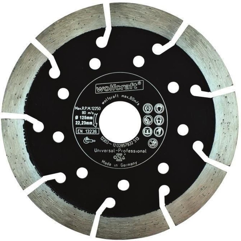 WOLFCRAFT Disque diamant Expert - Diametre: 125 mm Seg.13