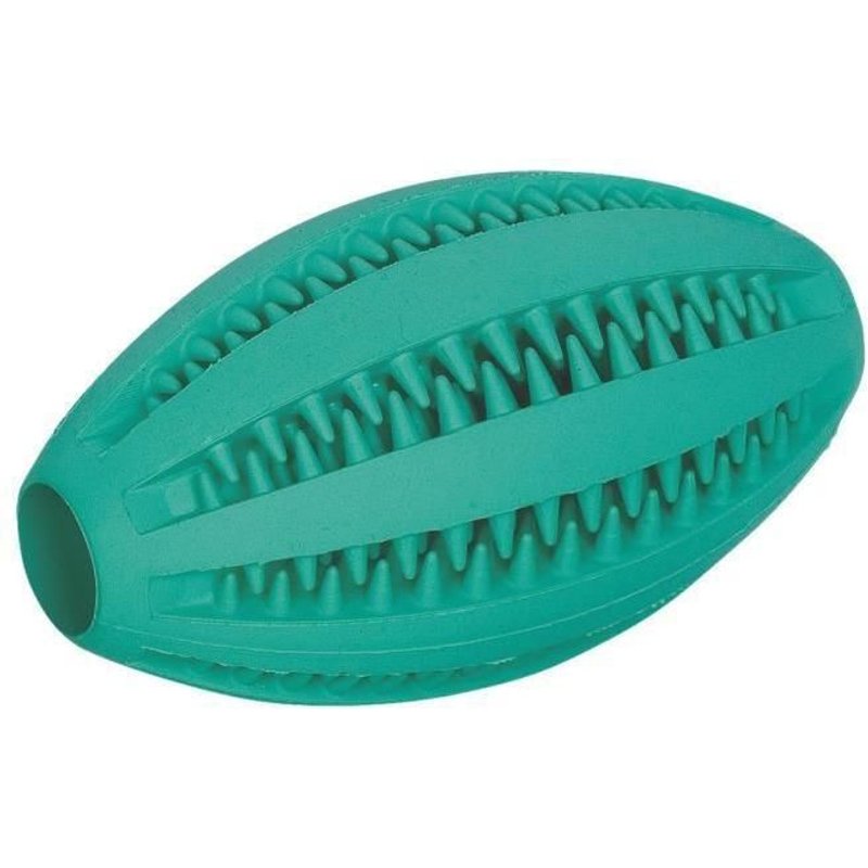 Nobby Jouet Dental Fun Rugby En Caoutchouc - Menthe - 11cm - Pour Chien