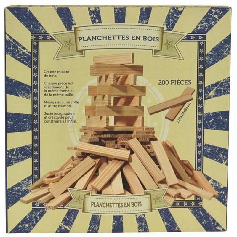Wdk Jeu De Construction - 200 Planchettes - Bois