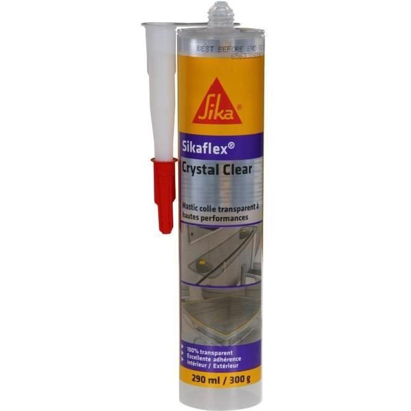 Mastic sikaflex multi-usages 100% transparent crystal clear