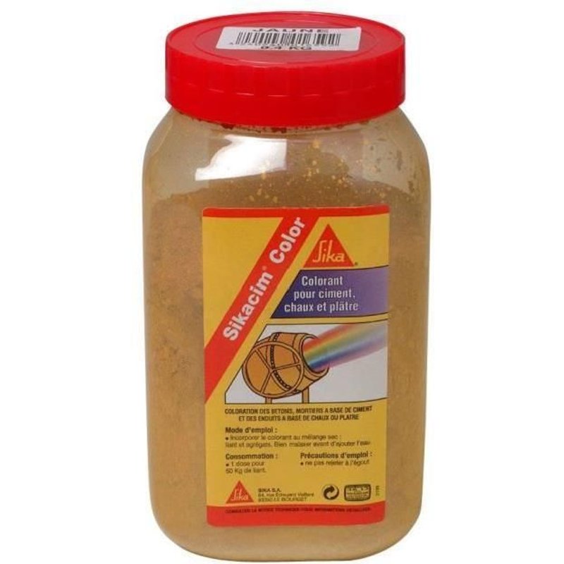 SIKA Colorant en poudre pour ciment. chaux et plâtre - Jaune - 400 g