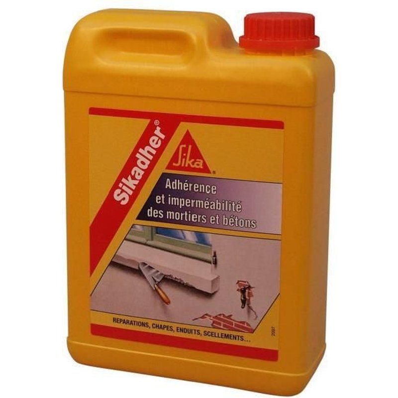 SIKA- Additif pour l'adhérence et étanchéité des mortiers - 2L