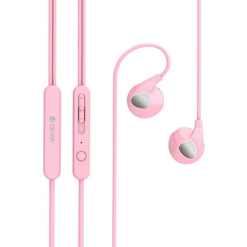 Kit Mains Libres Avec Micro Devia Ripple In Ear Rose