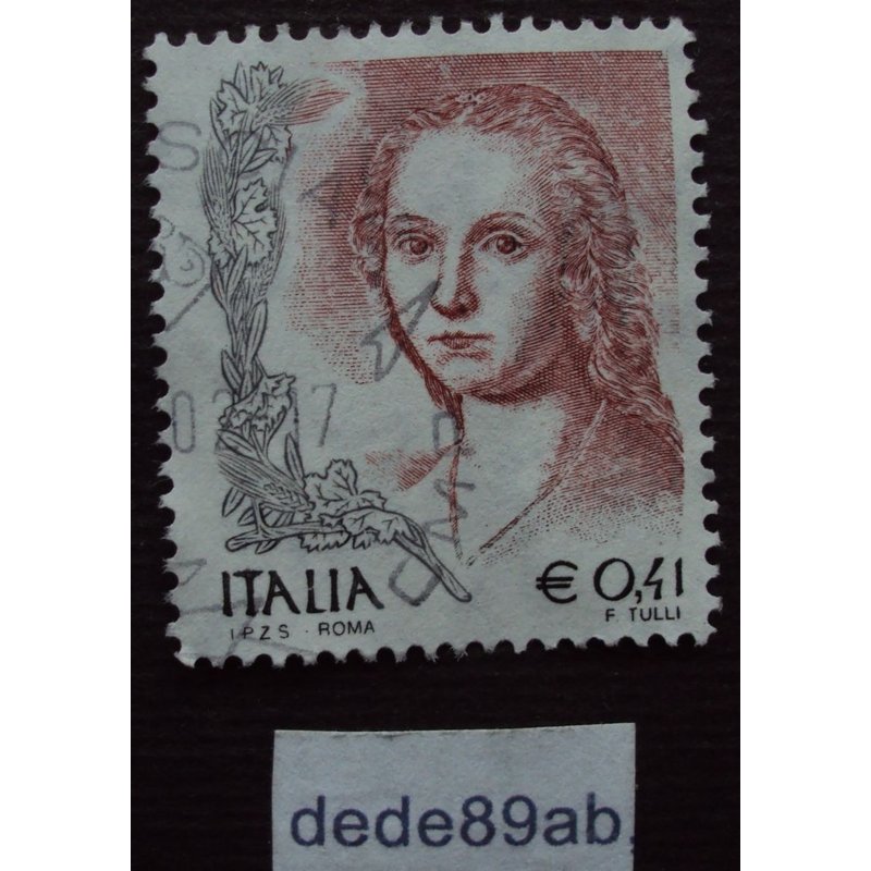 Italie.. 0.41e Italia . Les Femmes Dans L'art . F.Tulli . Oblitéré Used Stamp.