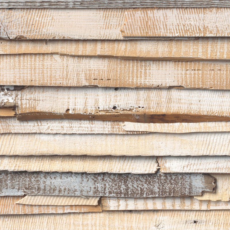 Whitewashed Wood Photo Murale - 368 X 254 Cm - Enfants