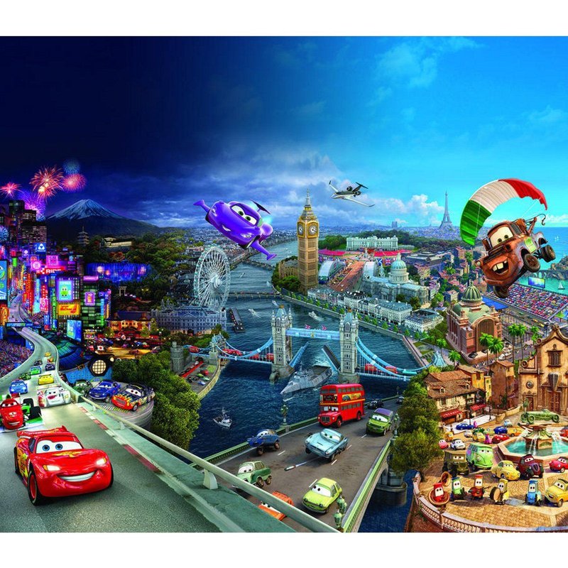 Voilage Cars 180x160 Cm - Enfants