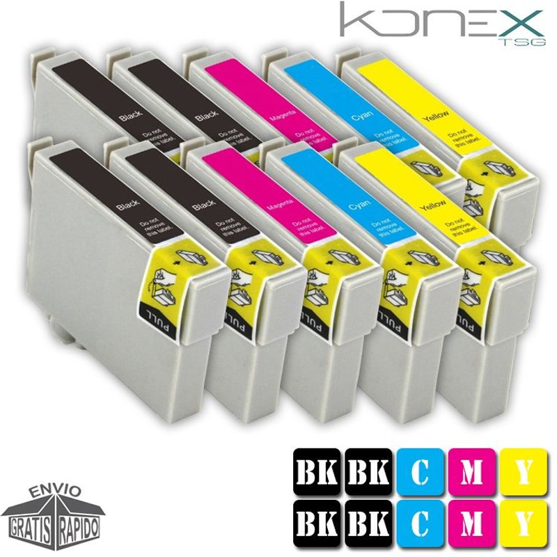 KIT 10 X CARTOUCHES D'ENCRE MULTI COULEUR COMPATIBLES T2981 BK XL - T2984 Y XL AVEC IMPRIMANTE EPSON XP432