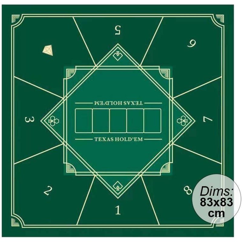 Tapis De Poker Carré 83 X 83 Cm