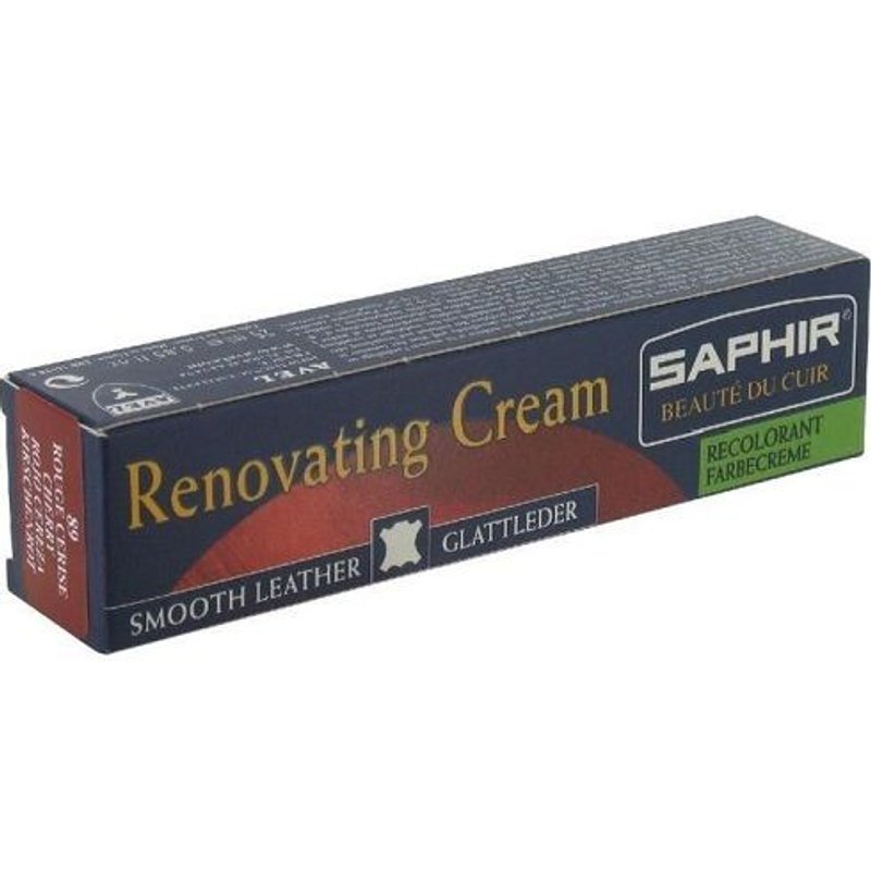 Crème rénovatrice cuir tube 25ml rouge cerise Saphir