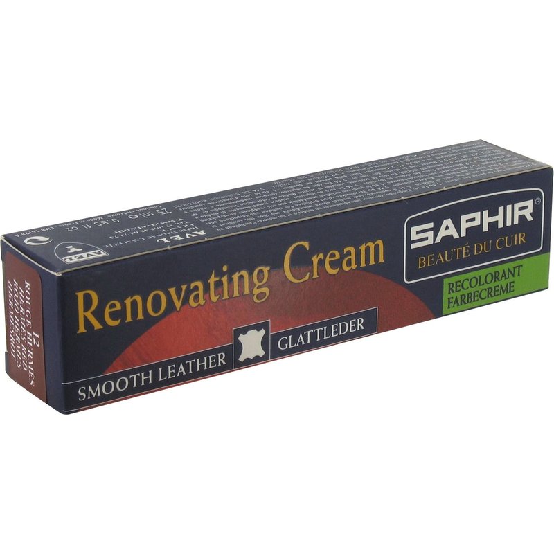 Crème rénovatrice cuir tube 25ml noir Saphir