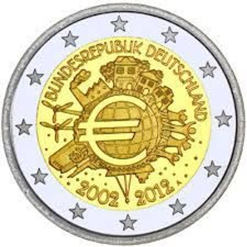 Piece 2 Euros 2002-2012 Bundsrepublikdeutschand
