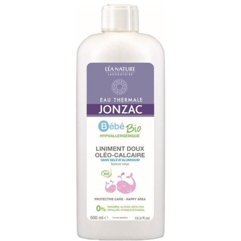 Eau Thermale Jonzac Liniment Bébé Doux Oleo Calcaire Special Siege Hypoallergenique Bio - 500ml