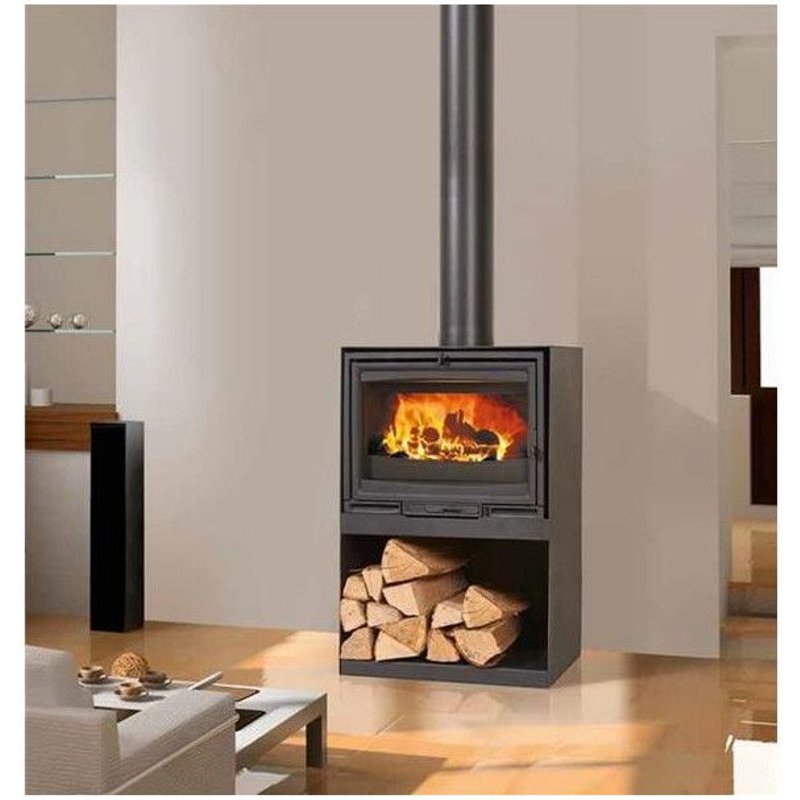 Poêle à bois Clairvoy 7kW peint noir GODIN - 411104KANTH