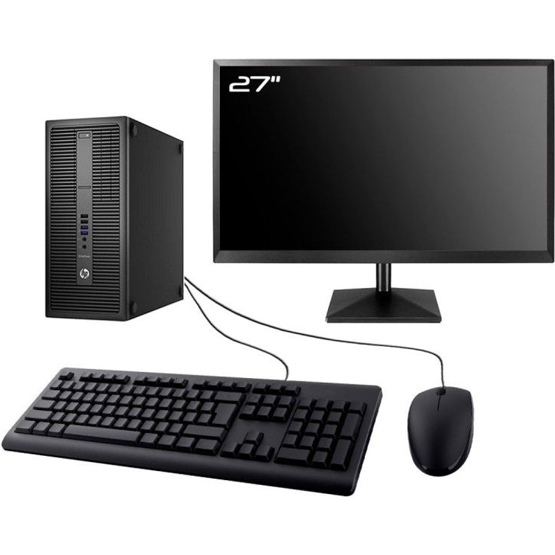 PC Tour HP 800 G2 Gaming Ecran 27" RTX 3050 i5-6500 RAM 16Go SSD 1To W11 Wifi